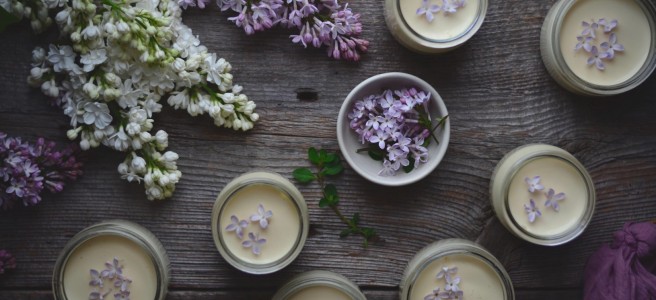 thyme and lilac infused lemon posset | conifères & feuillus